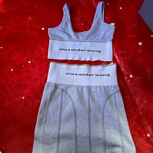 Alexander Wang Gray Two-Piece Dress Set
